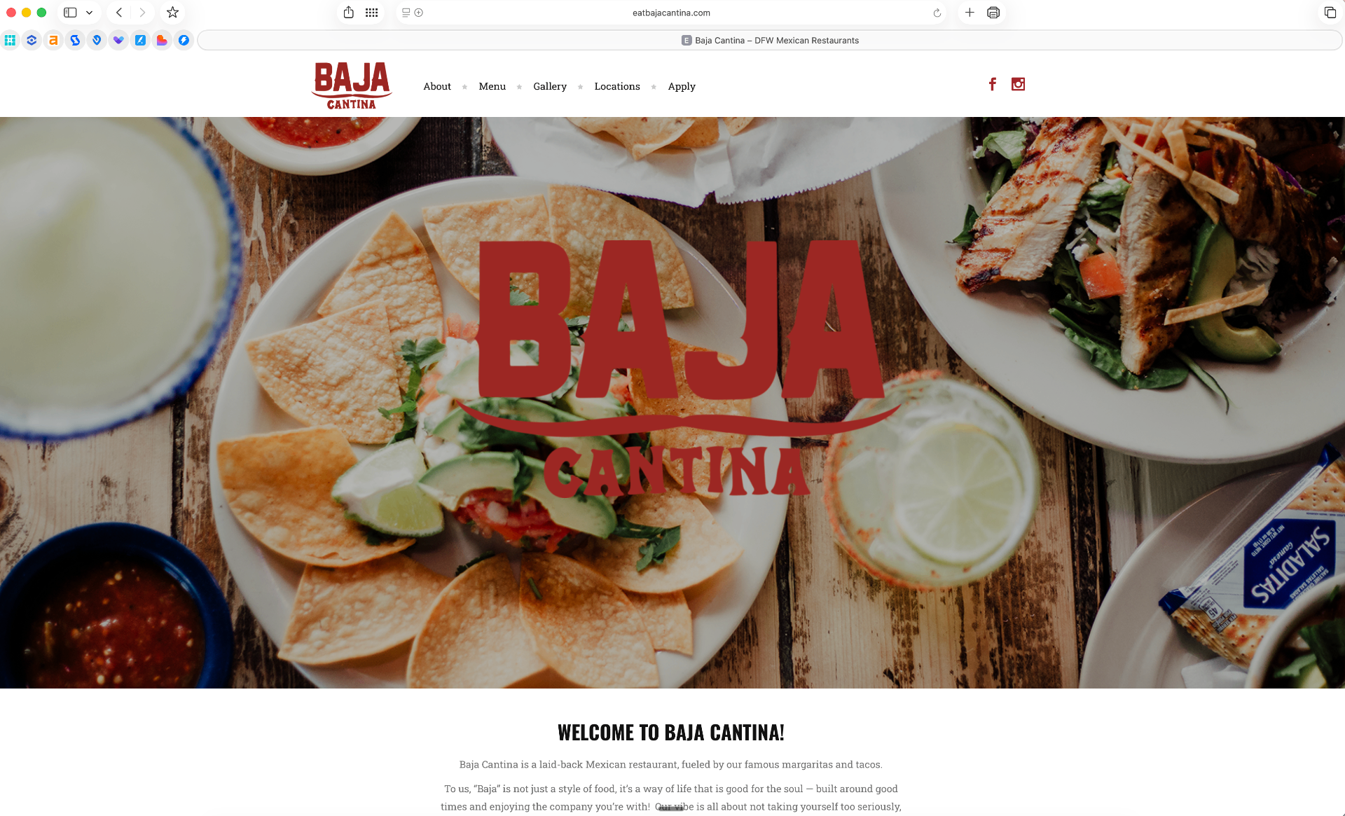 baja-cantina website screenshot