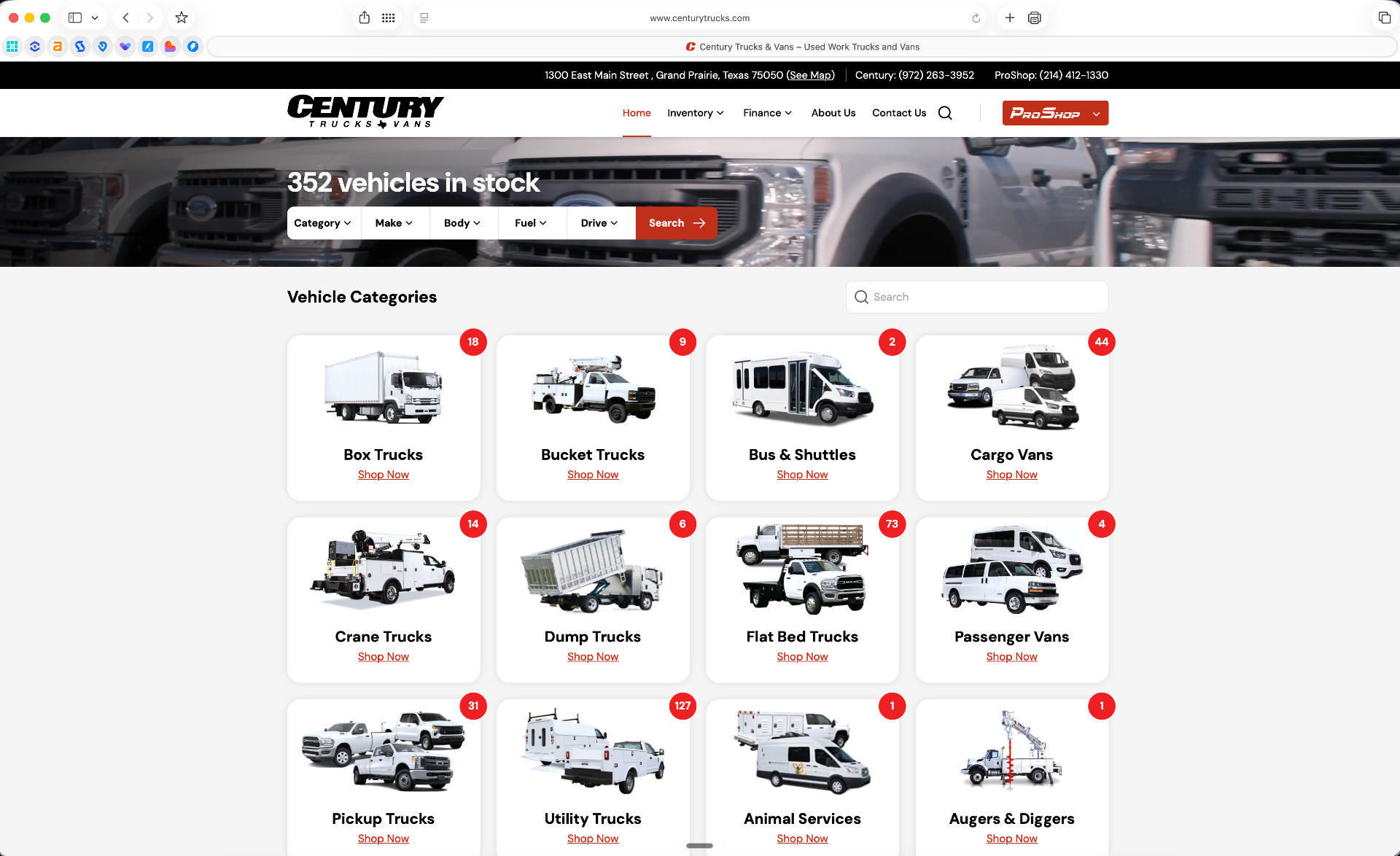 century-trucks website screenshot