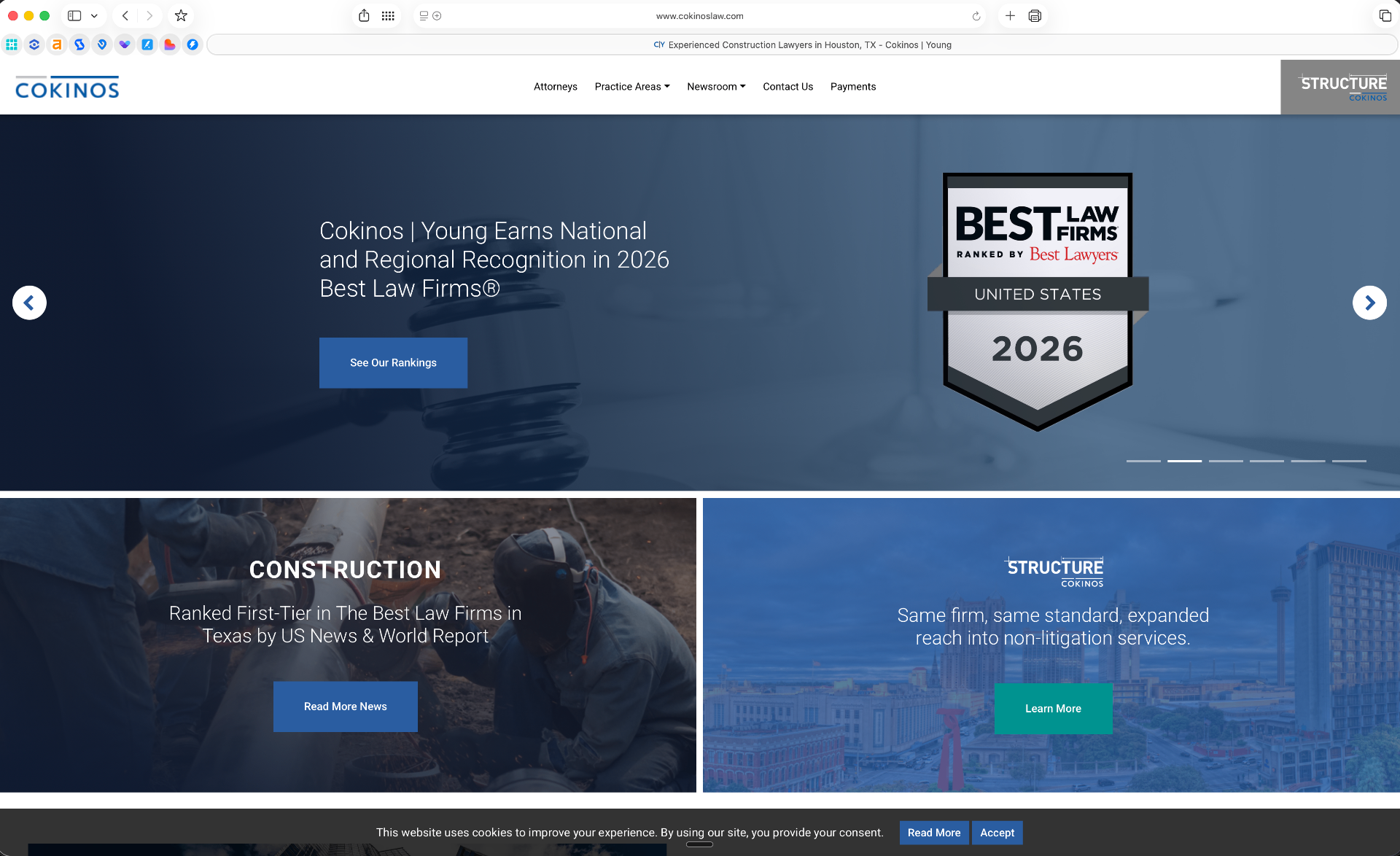 cokinos-young website screenshot