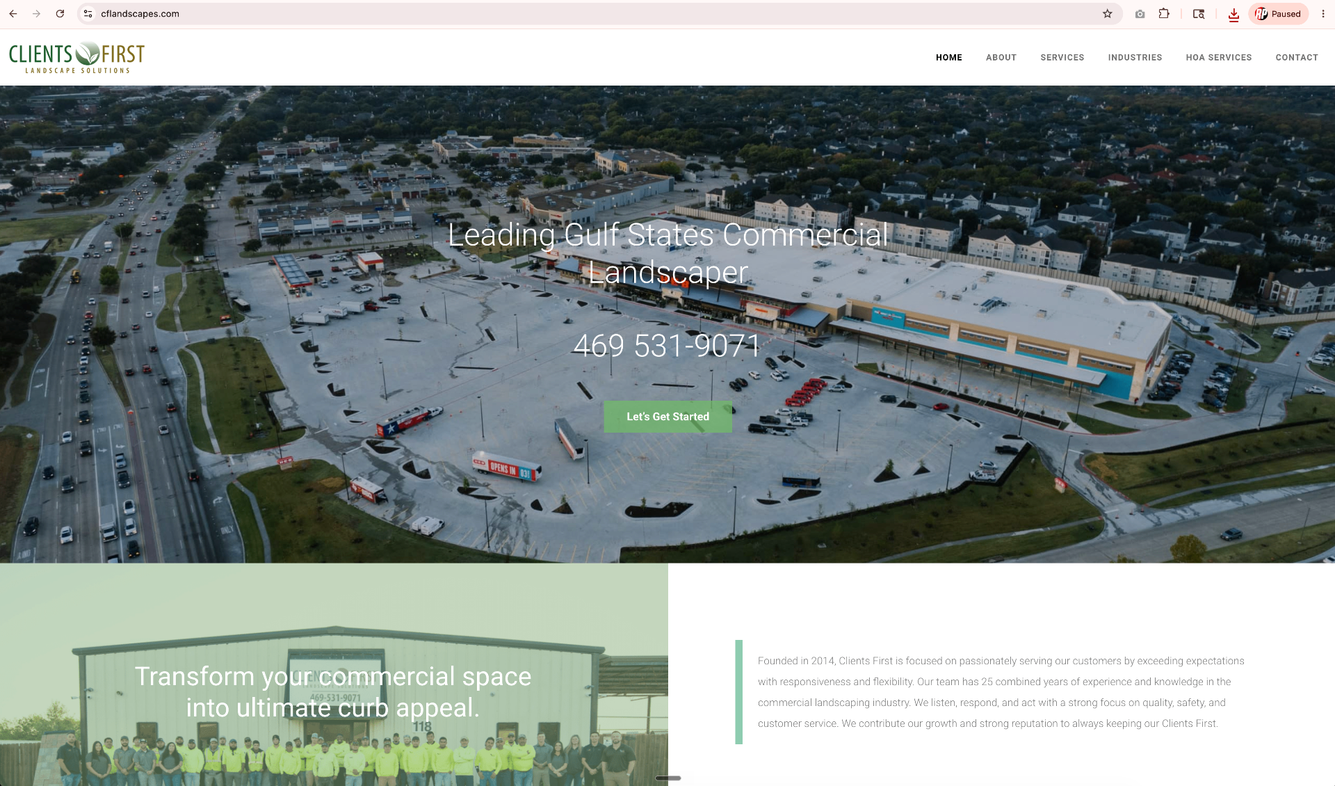 clients-first website screenshot
