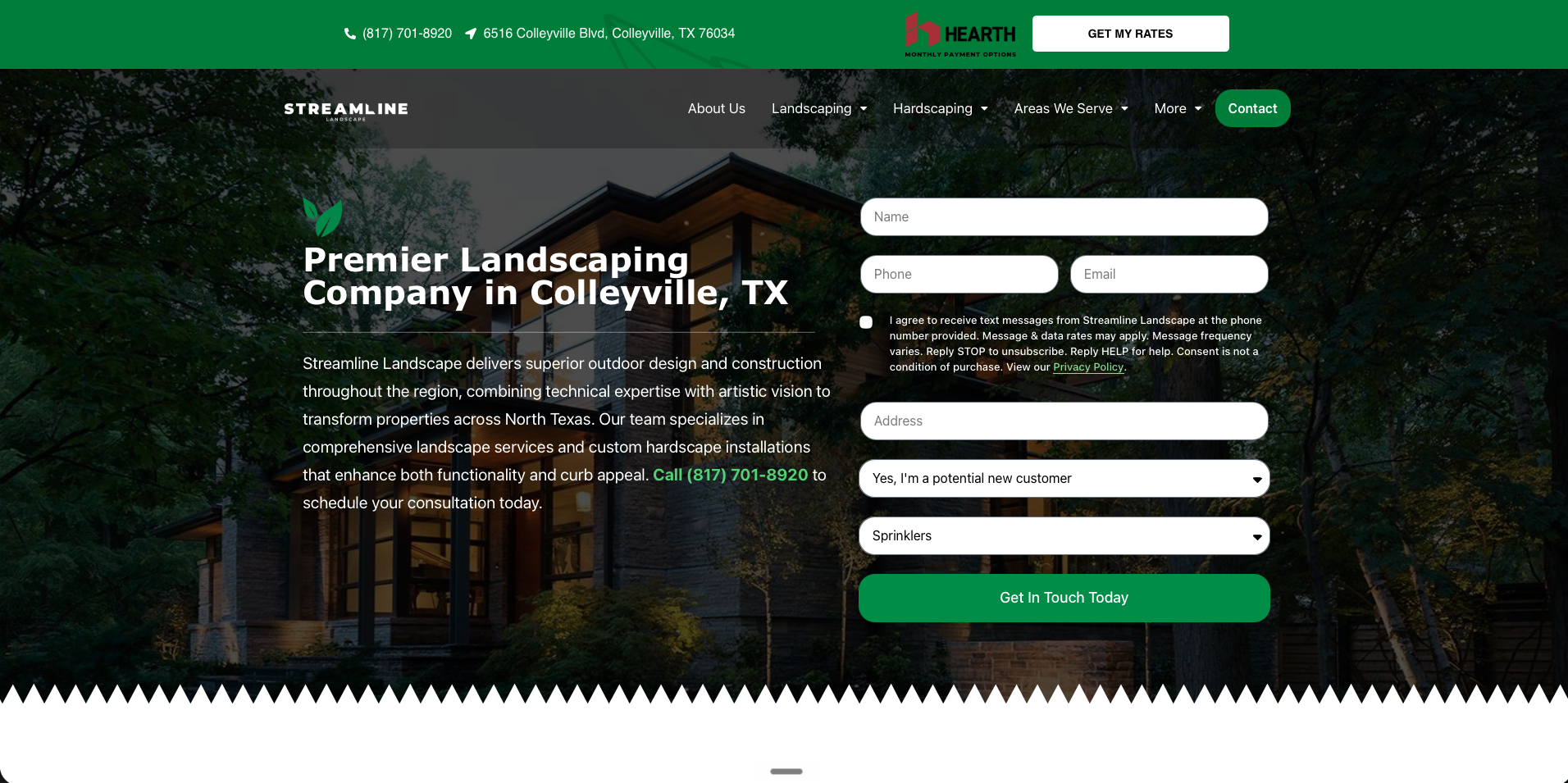 streamline-landscape website screenshot