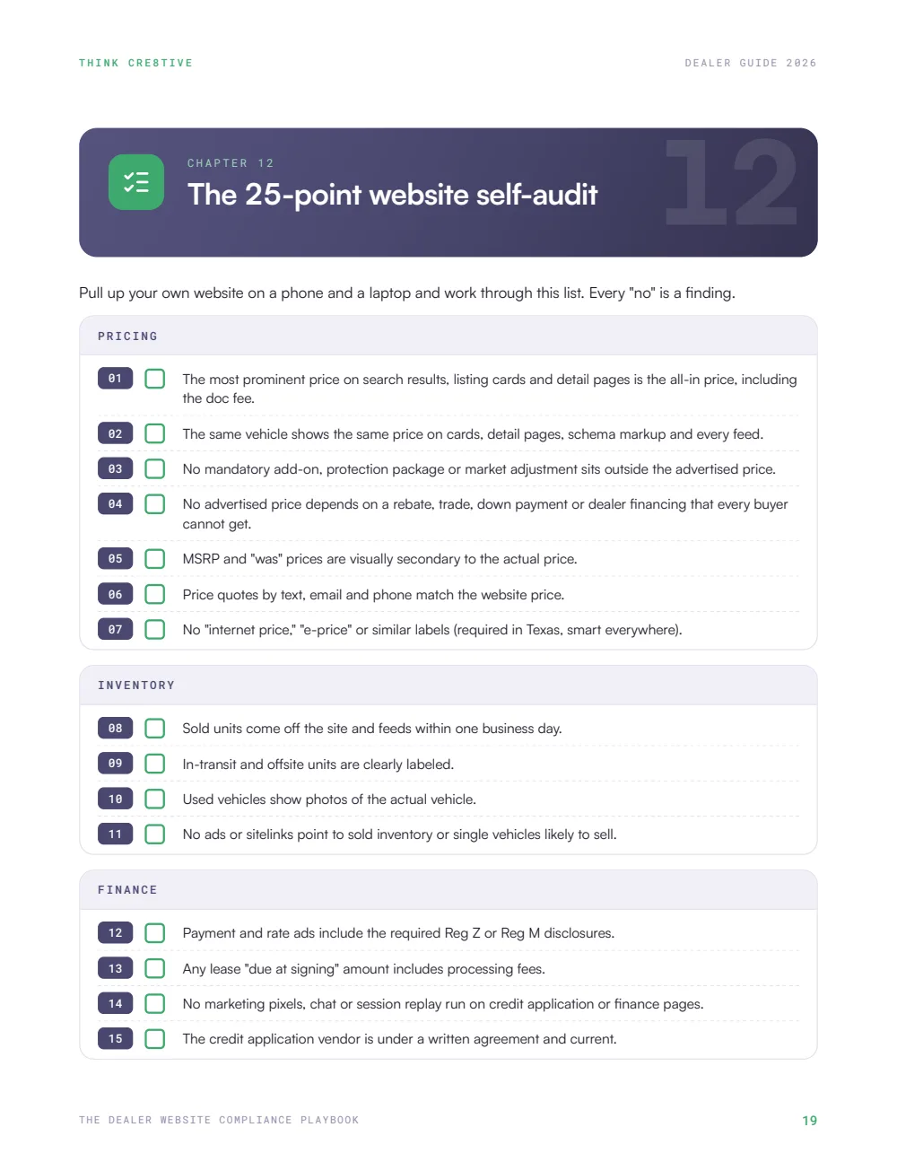 The 25-point website self-audit