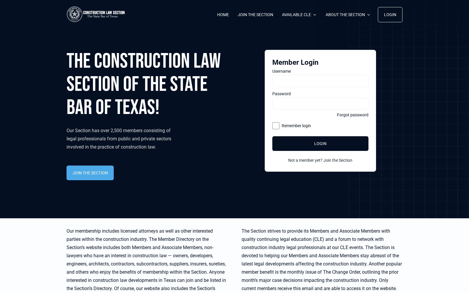 Construction Law Section website