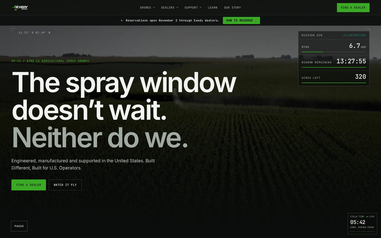 exedydrones.com homepage